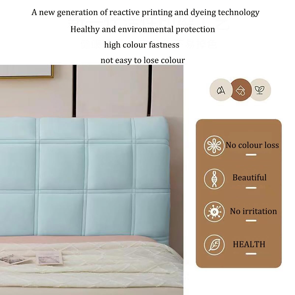 Copritestiera Matrimoniale Elasticizzata, Copritestiera Matrimoniale Imbottita, Fodera Elastica Protezione Copritestiera Antipolvere Copritestiera Letto Cover Testata Letto