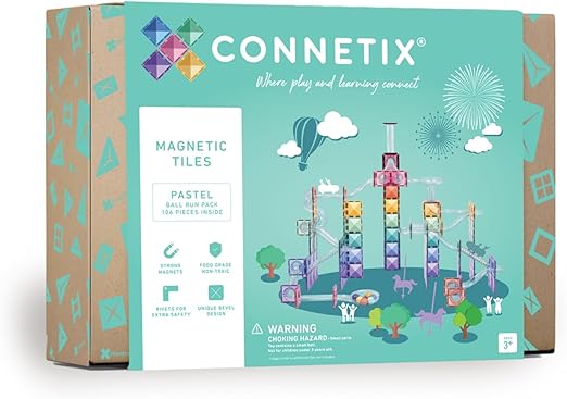 CONNETIX Pastel Ball Run Pack, 106 Pieces