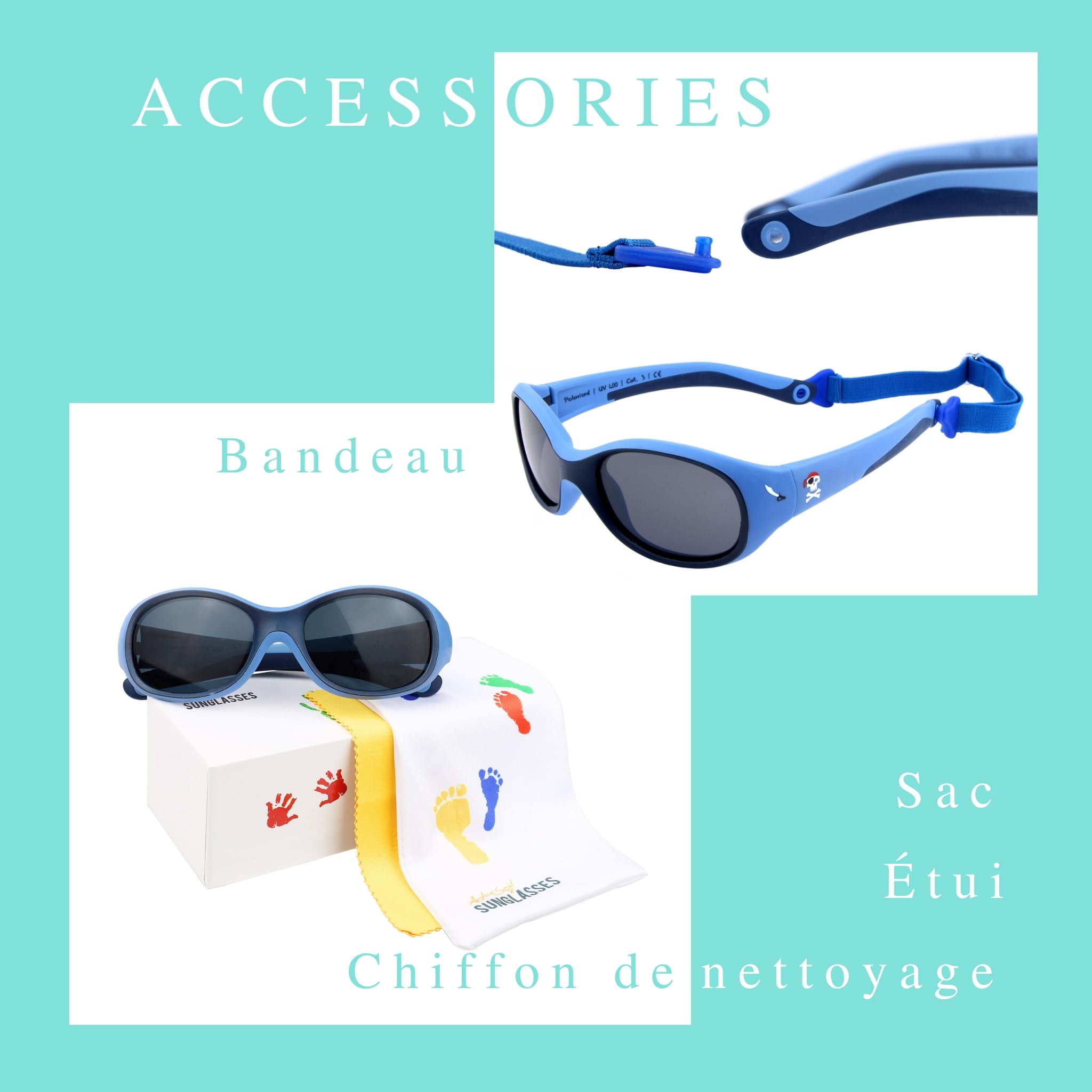 ActiveSol Lunettes de soleil pour ENFANT | FILLE et GARÇON | Protection 100% UV 400 | polarisées | indestructibles en caoutchouc souple | 2 à 6 ans
