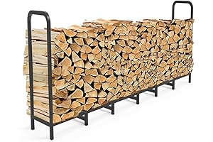 8ft Firewood Rack Holder for Effortless Wood Storage and Organization