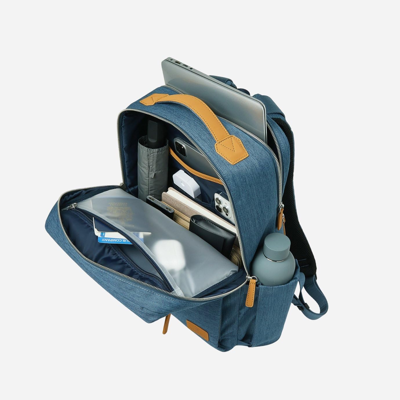 Nordace Siena Pro 15 Smart Rucksack mit USB-Anschluss – 16 Zoll Laptop Rucksack, 20L Tagesrucksack für Reisen, Alltag oder Arbeit, Blau, Standard, Tagesrucksäcke