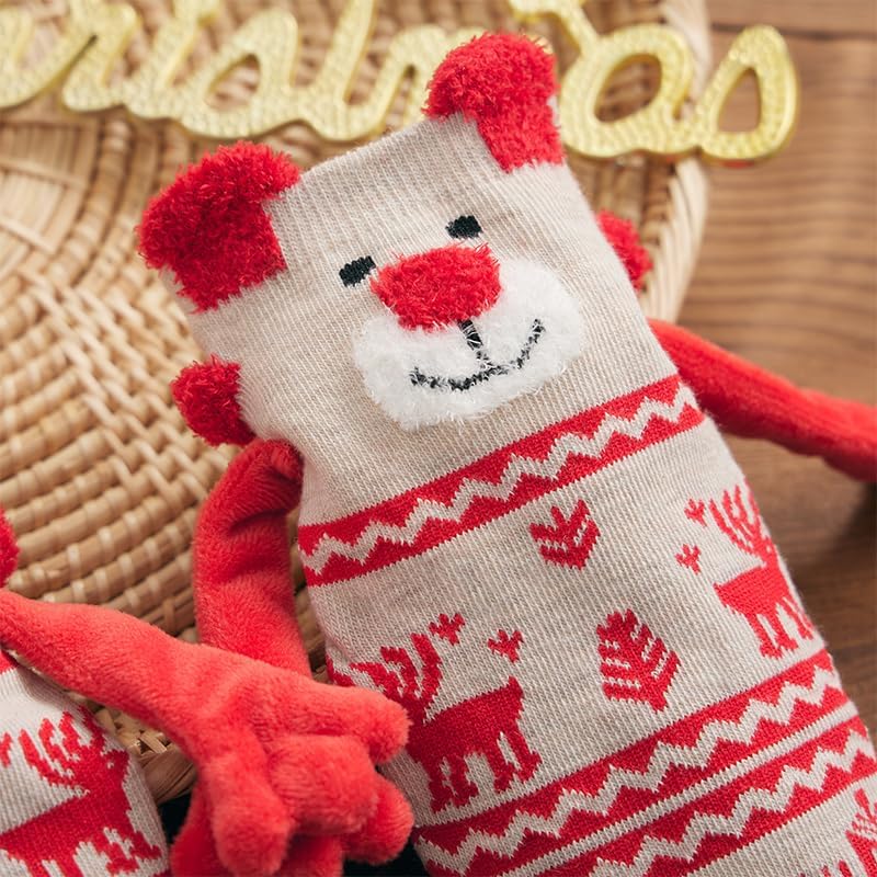 Funny Christmas Couple Socks - Holding Hands Magnetic Mid-Tube Socks for Couples & Friends - Image 6