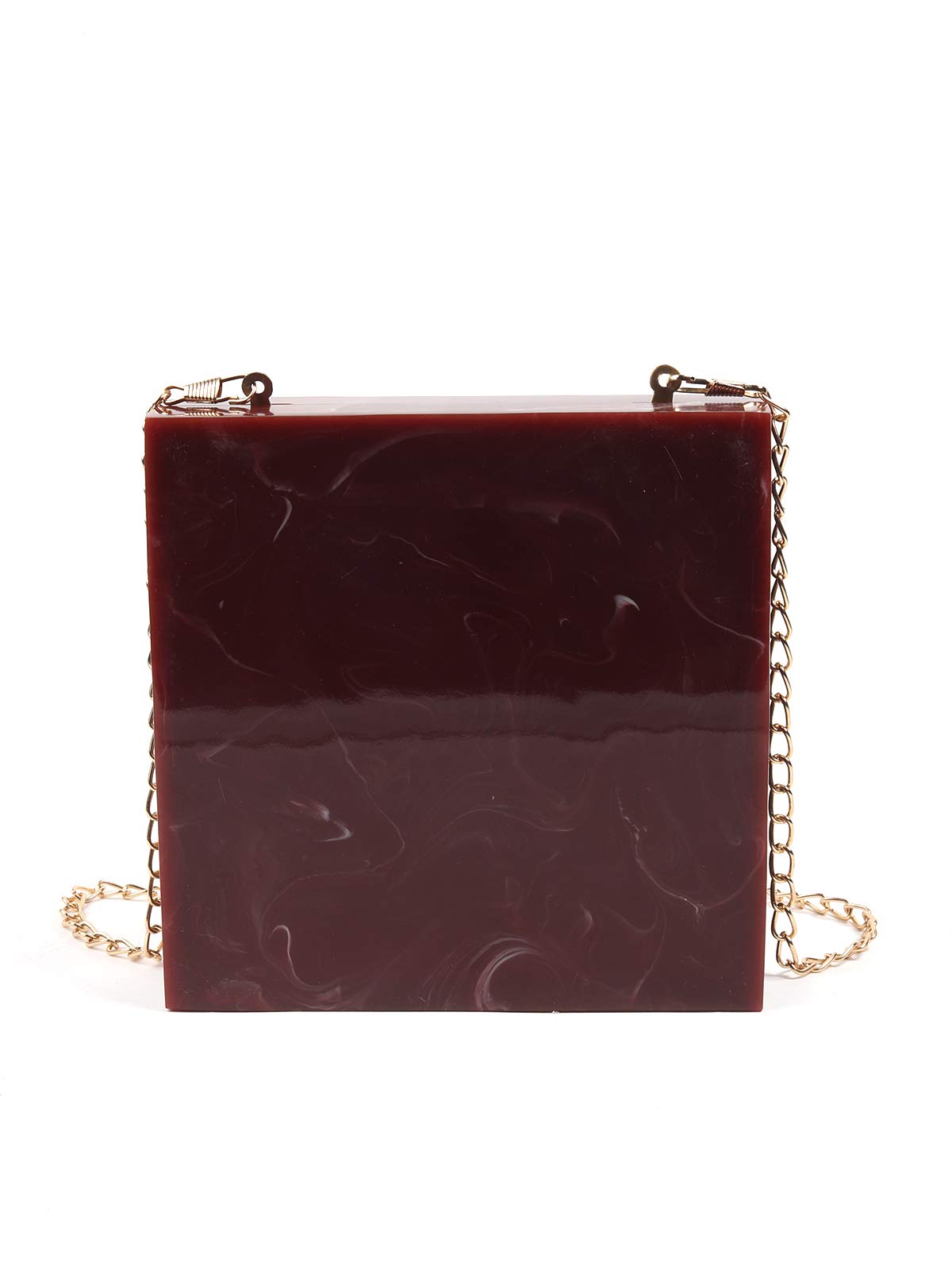 Maroon Resin Statement Clutch