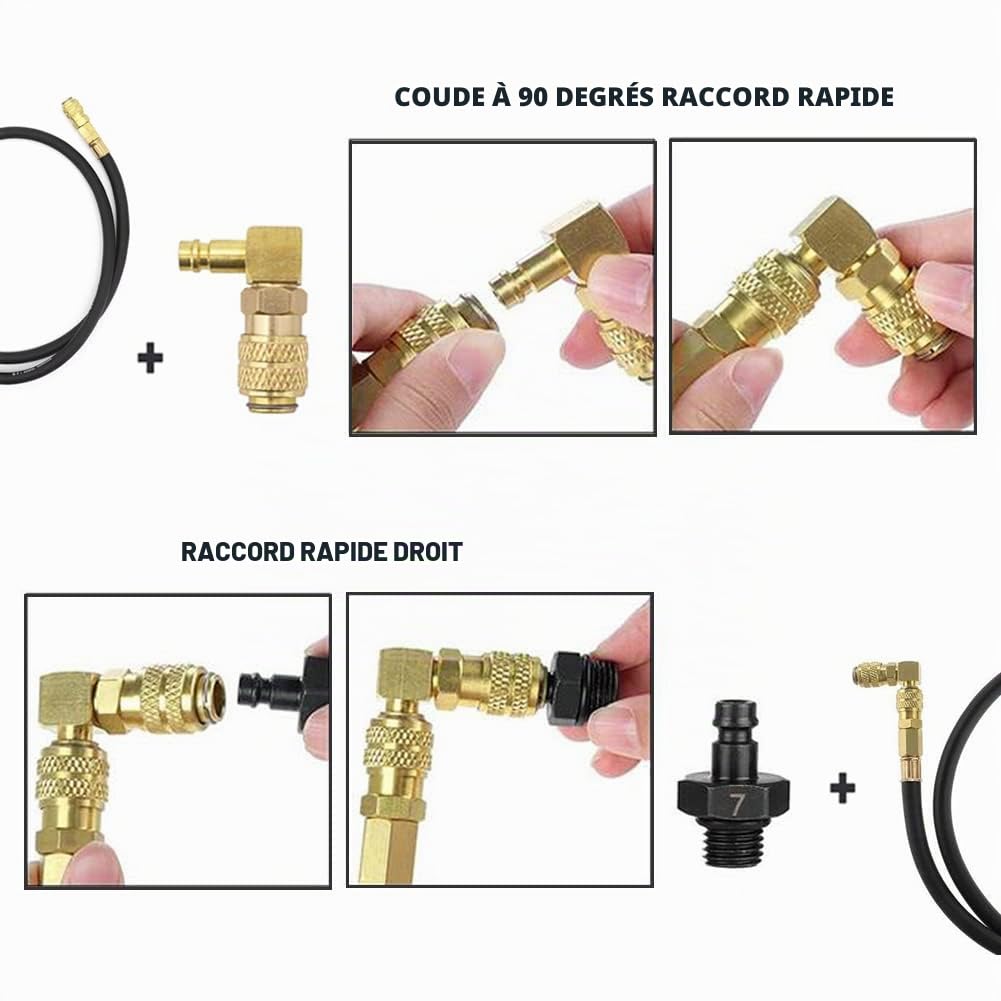 Testeur de Compression pour Moteur à Essence, Testeur de pression d'huile, Kit de Testeur de Pression d'huile 0-10 Bar