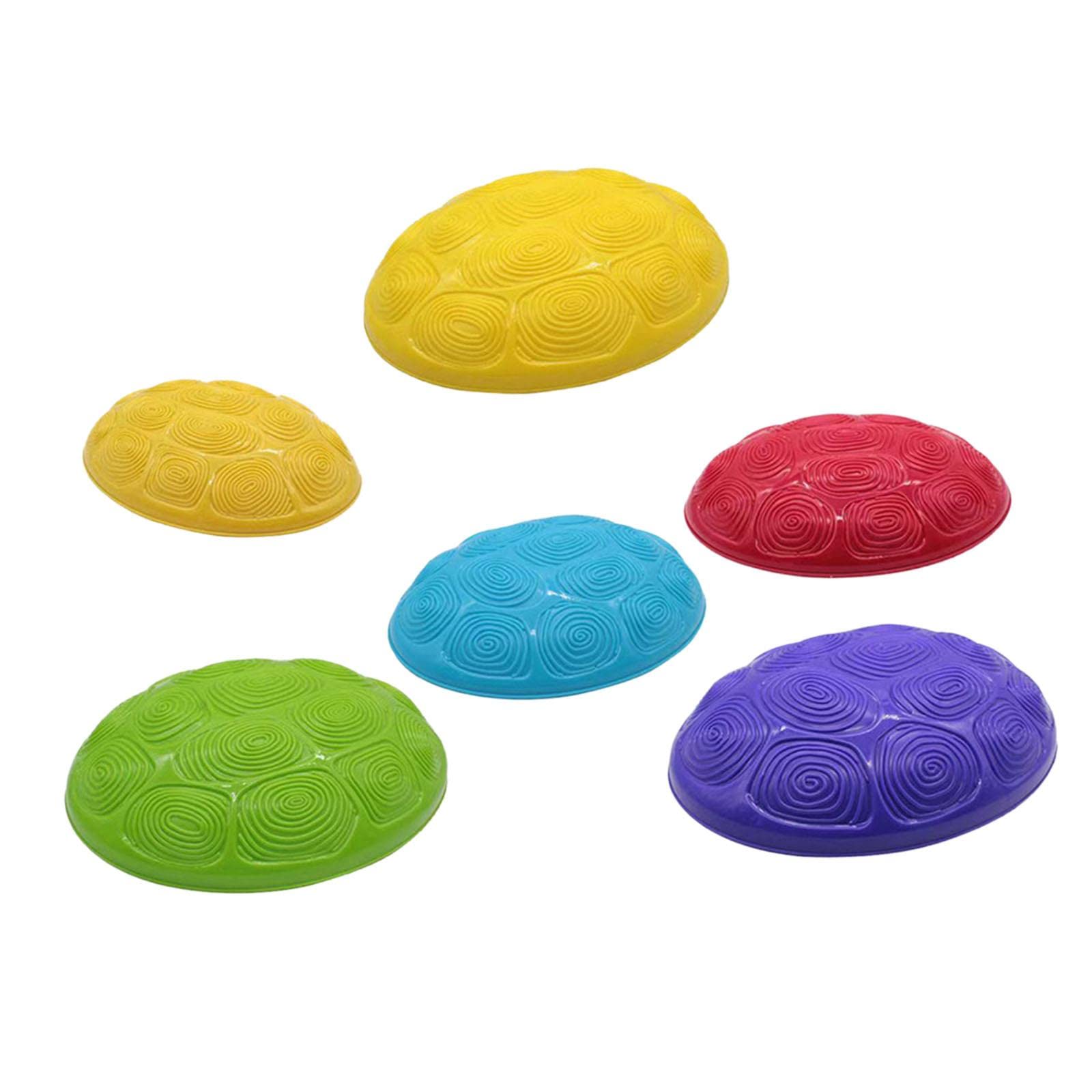 Baoblaze 6 Pieces Balance Stepping stone Gross Motor Development,Turtle jump stone Play Equipment Obstacle Course for family, Six