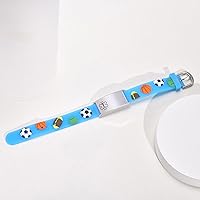 Vista 2 de MEALGUET Pulseras de identificación de alerta médica para niños, pulsera de identificación médica ajustable de silicona y acero inoxidable