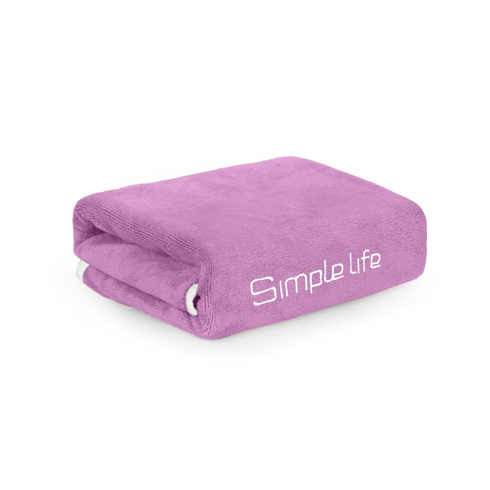 HOUSSE Premium Soft Microfiber Embroidery Bath Towel for Men, Women & Kids,70x140cm Absorbent Quick-Drying Sweat Towel, 350 GSM Ideal for Gym, Beach, Outdoor (1, Simple Life - Fluroescent)-image-23