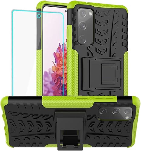 for Samsung Galaxy S20 FE 5G Case with HD Screen Protector, Dual Layer 16 FT Military Grade Drop Protection Magnetic Ring Holder Kickstand