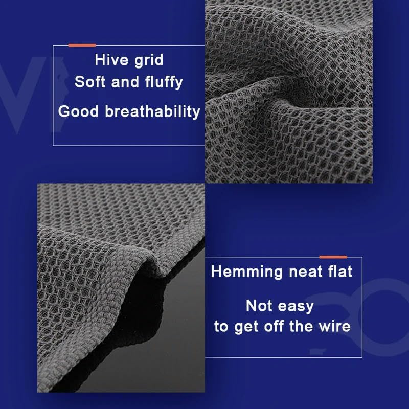 Set di 5 strofinacci da cucina in cotone assorbente, trama a nido d'ape, asciugamani traspiranti