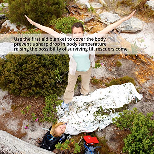 Image of Life Emergency Survival Blanket, 5PCS Outdoor Camping Blanket Hiking Earthquake First Aid Supplies(Silver) for Emergency