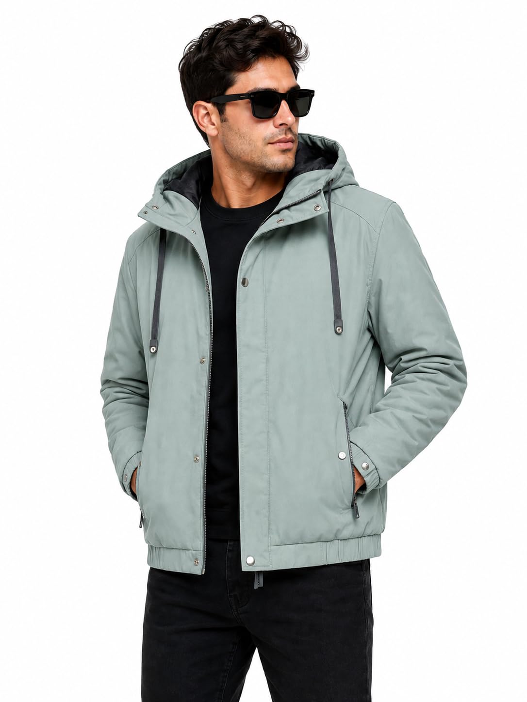 Men's Hooded Winter Jacket | Warm Insulated Full Sleeve Jacket | Windproof Zip-Up Casual Outdoor Outerwear for Men-picture-31