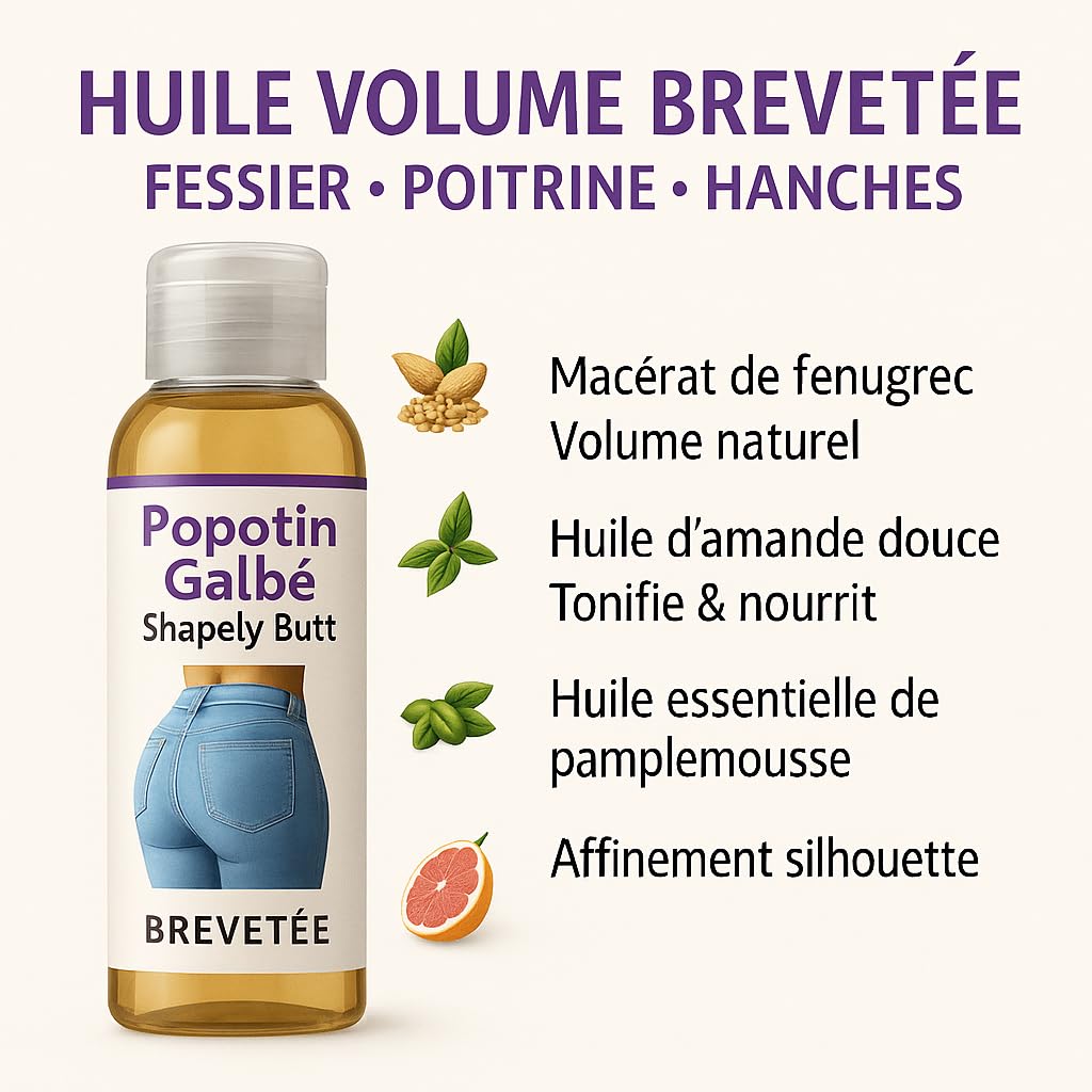 Huile Kigelia Booster - Pour Galbe Fessiers, Hanches, Seins - 100% Naturelle - 100g - Allemagne