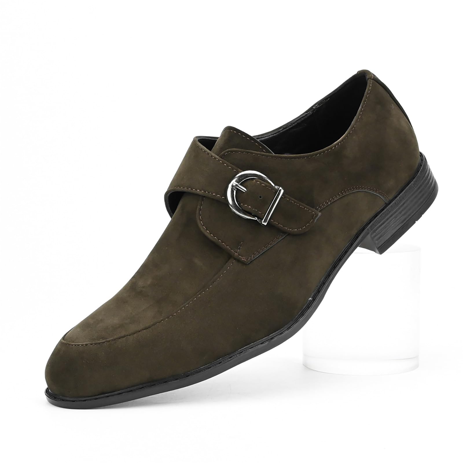 Mocasines De Vestir para Hombre con Hebilla Puntera Lisa Y Piel Sintética Ideales para Ocasiones Formales De Negocios Y Bodas