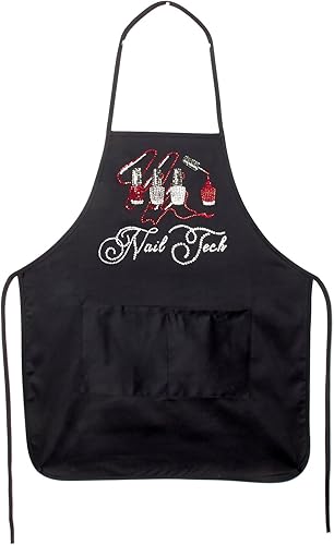 Crystal Case - Delantal con peto para mujer, diseño de diamantes de imitación de cristal