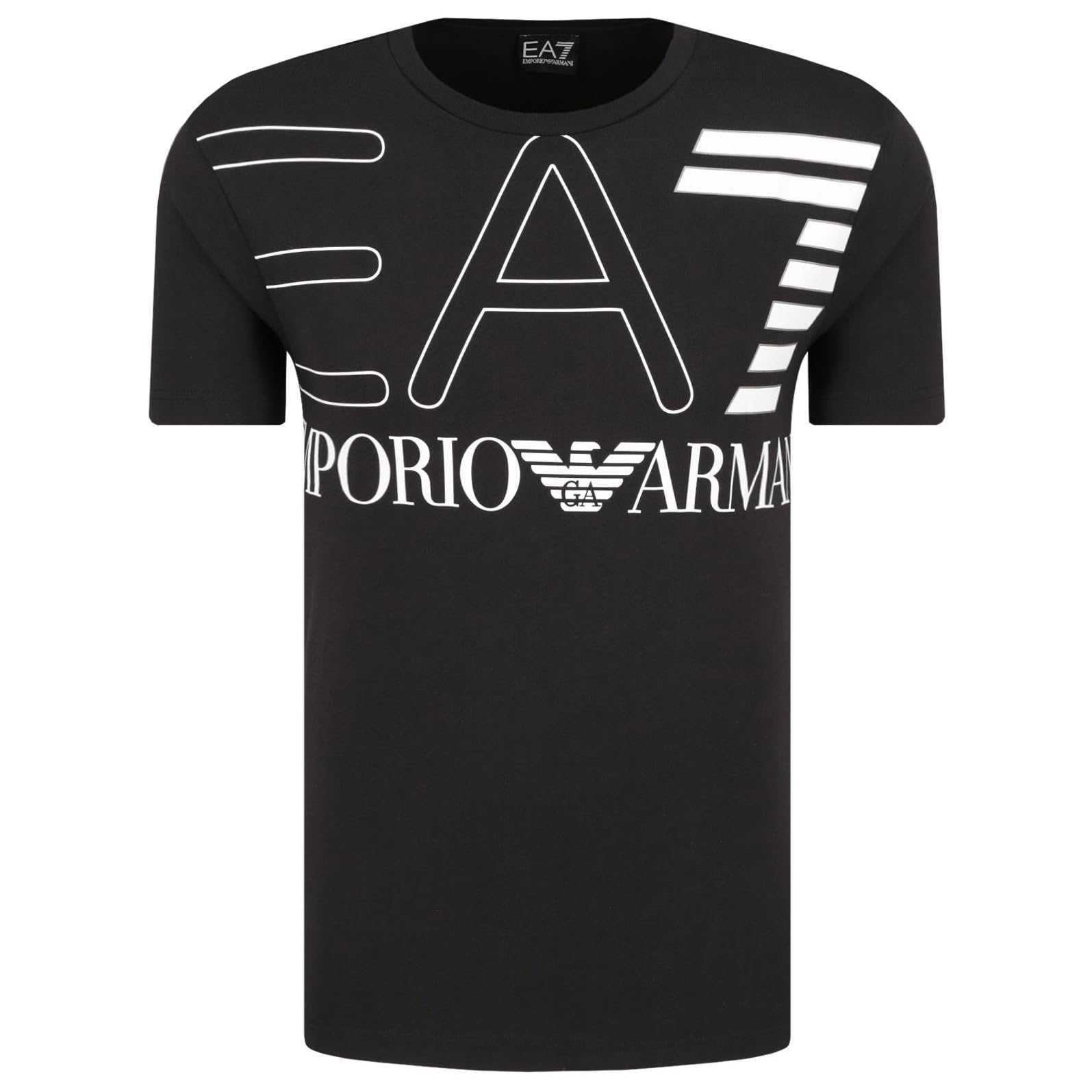 Emporio Armani Maglietta T-Shirt Uomo EA7 6GPT11 PJ02Z, Manica Corta, Girocollo (Nero, S)