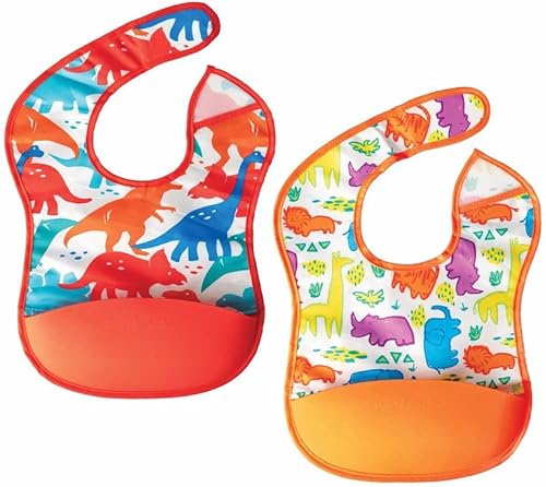 Miniatura 1 de Tiny Twinkle Babero a prueba de desorden - Babero impermeable para bebé niño o niña - PFAS, PVC, BPA, libre de ftalatos - Baberos de comida para