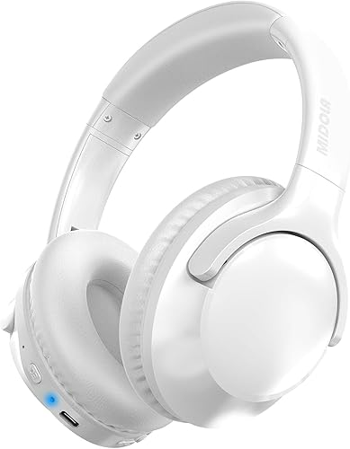 Miniatura 13 de MIDOLA Auriculares Bluetooth sobre la oreja 68 horas de reproducción, 6 ecualizadores inalámbricos con micrófono HiFi estéreo, plegables, ligeros,