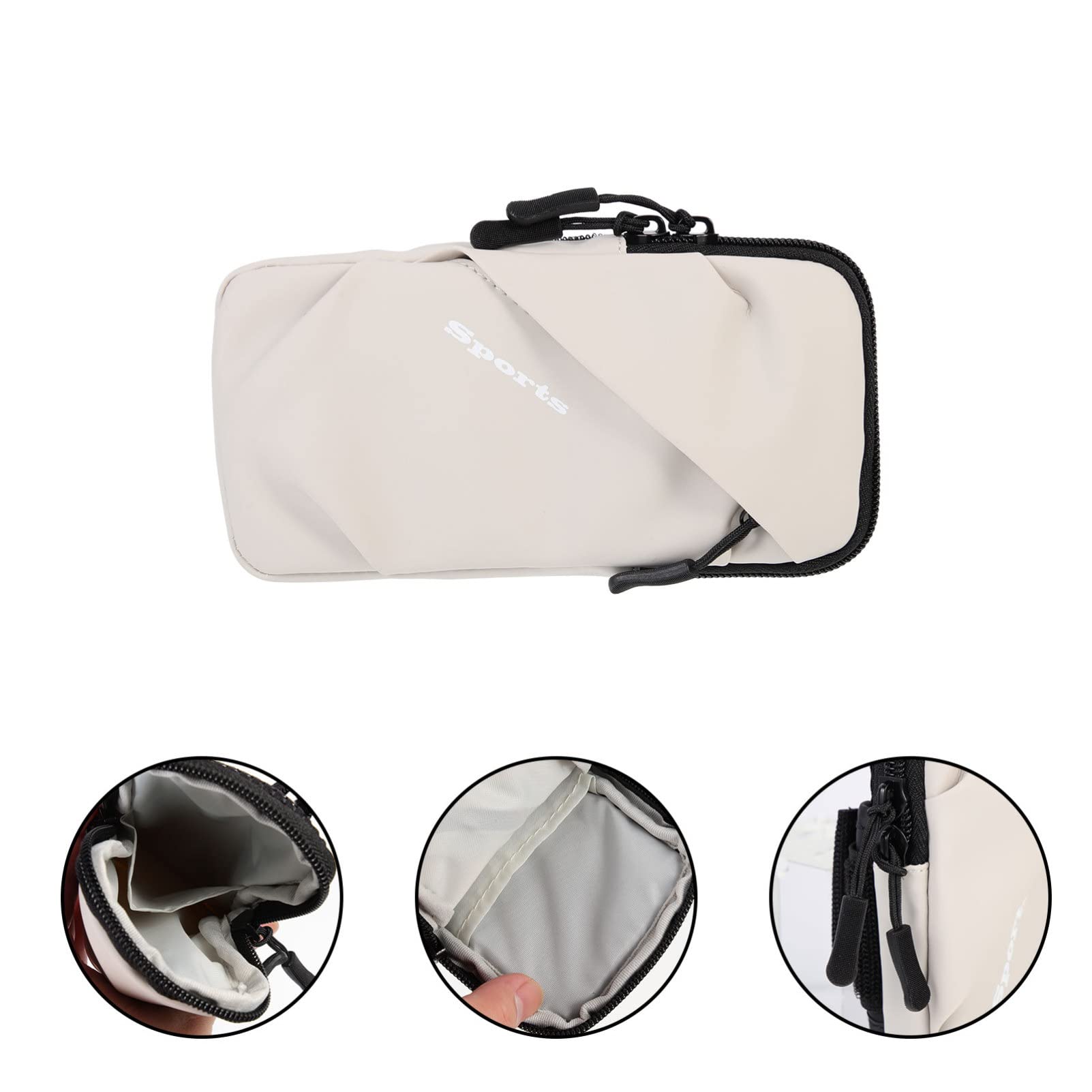 Gatuida 4pièces Brassard De Course Élastique pour Téléphone Poche De Rangement Étanche pour Sport Et Activités Plein Air Compatible Majorité des Smartphones