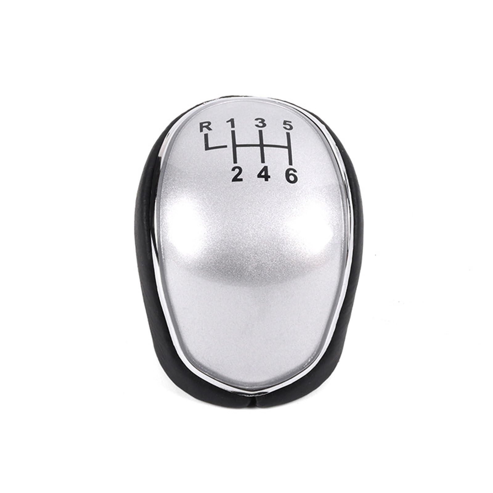 Aimazom Car Gear Shift Knob for Ford for Focus MK2 MK3 5/6 Speed Manual Gear Shift Knob Handle for Modification and Replacement(Silver,for 6 Speed)
