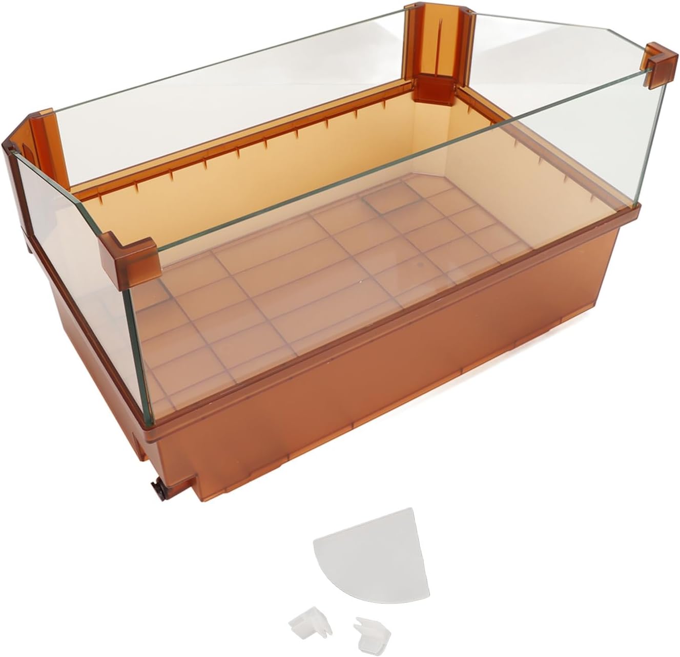 Glass Turtle Tank Aquarium, Thickened Clear Visible Turtle Habitat, Anti Escape Design with Easy Cleaning for Aquatic Turtles, Fish, Tortoises and Small Amphibians