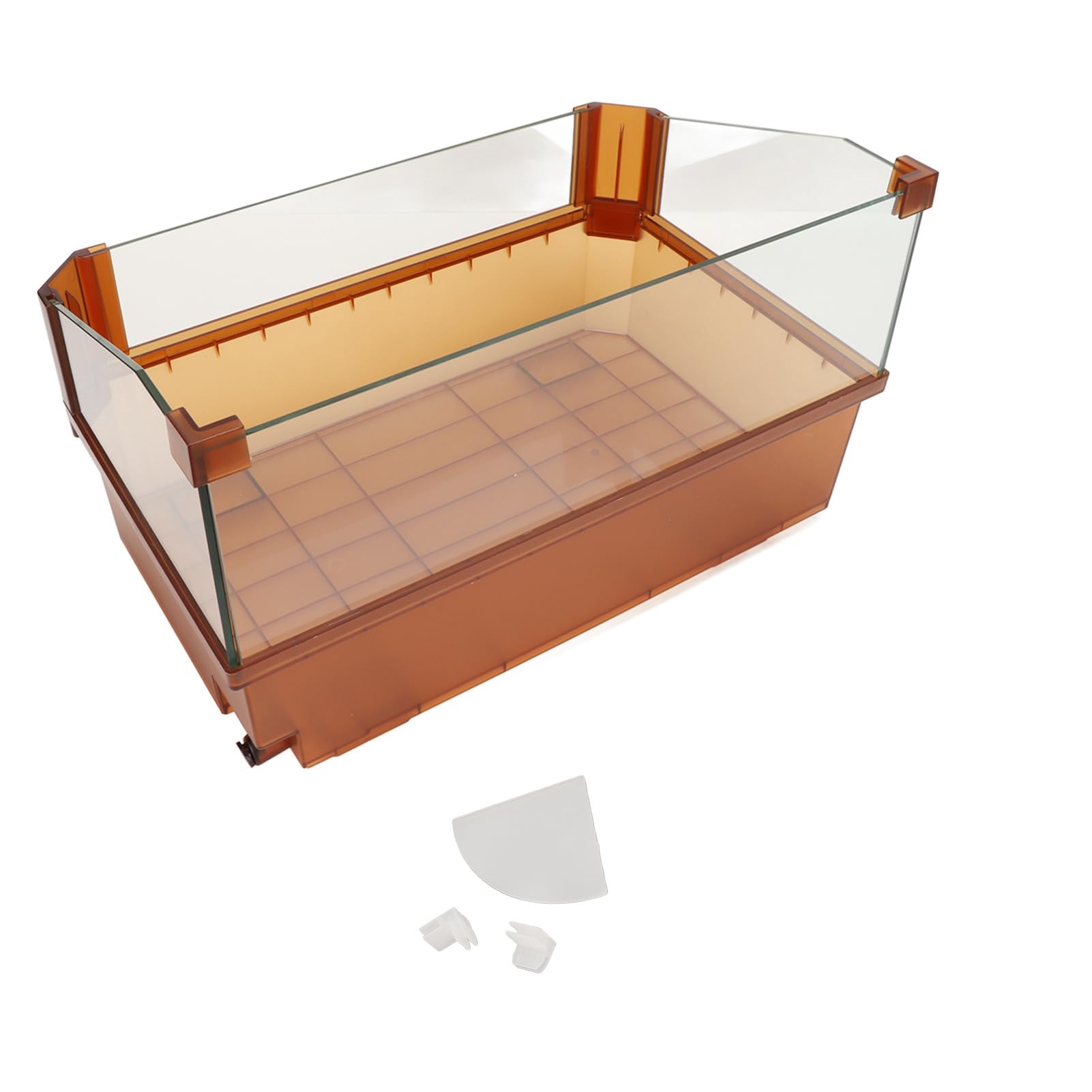 Tanque de Cristal para Tortugas, hábitat de Tortugas acuáticas con Vidrio Transparente Espesado, diseño antiescape, Acuario para Peces, Tortugas, camarones, fácil de Limpiar y
