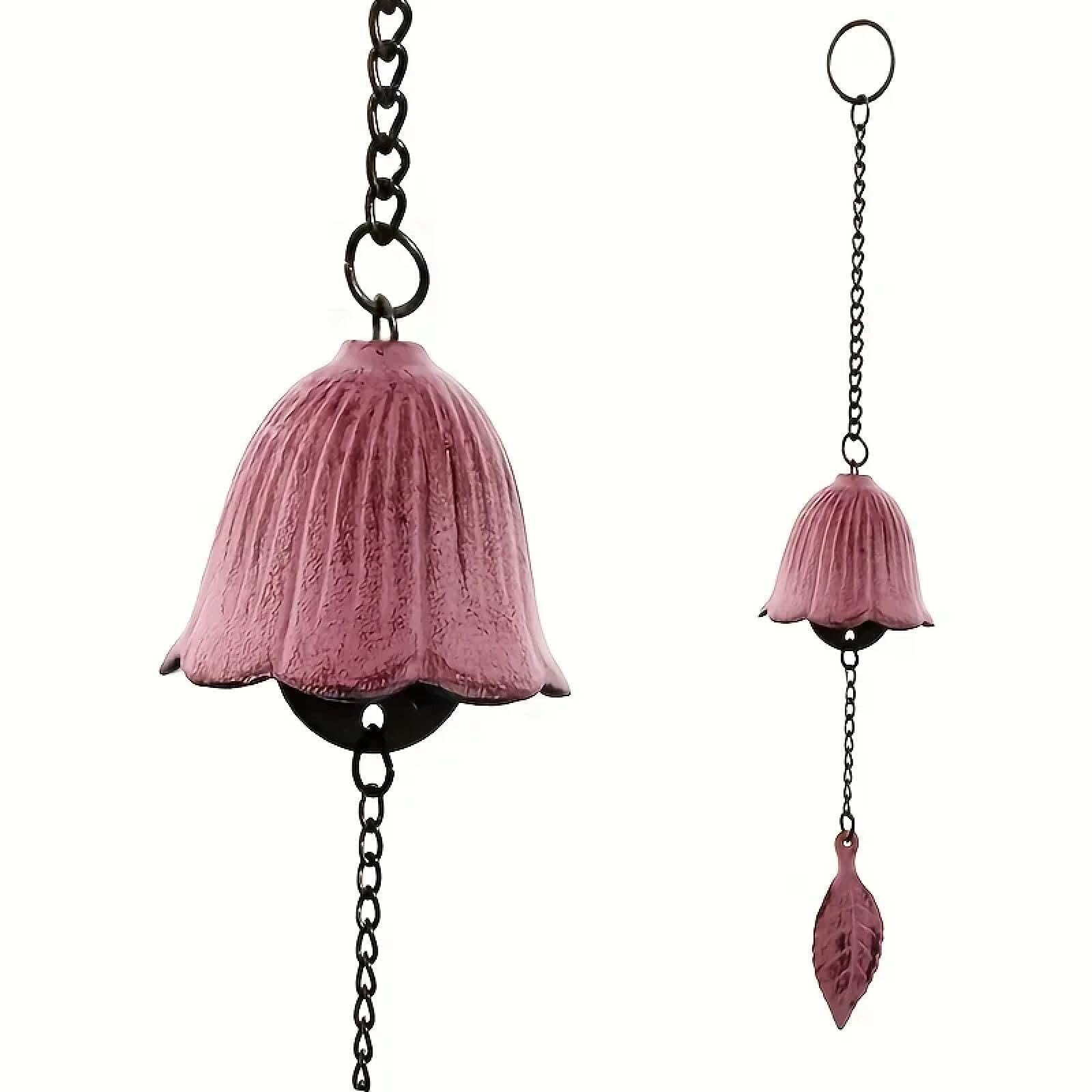 Creative Japanese Cast Iron Wind Chime Hanging Decoration Metal Retro Hanging Leaf Bell Balcony Outdoor Garden Hanging Decorate，C