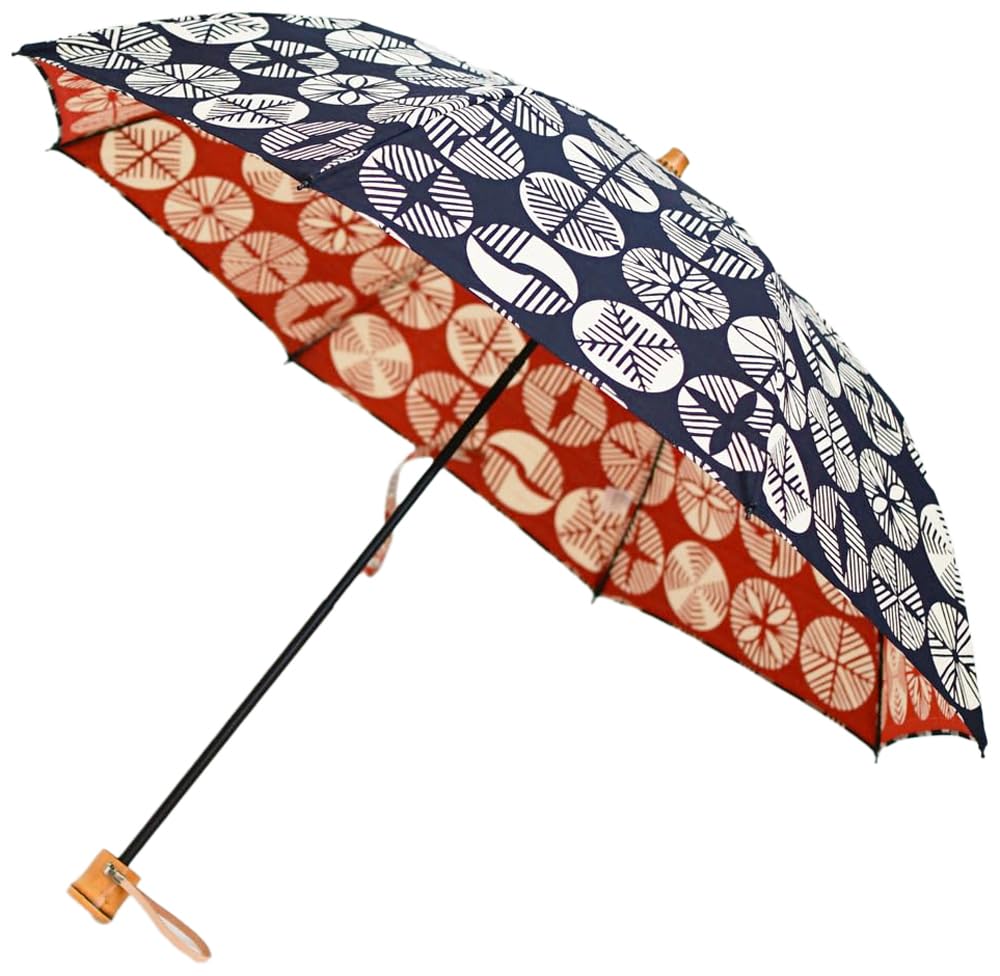 Amazon | 日本製 伊砂文様 折傘 50cm 晴雨兼用 レディース 2段
