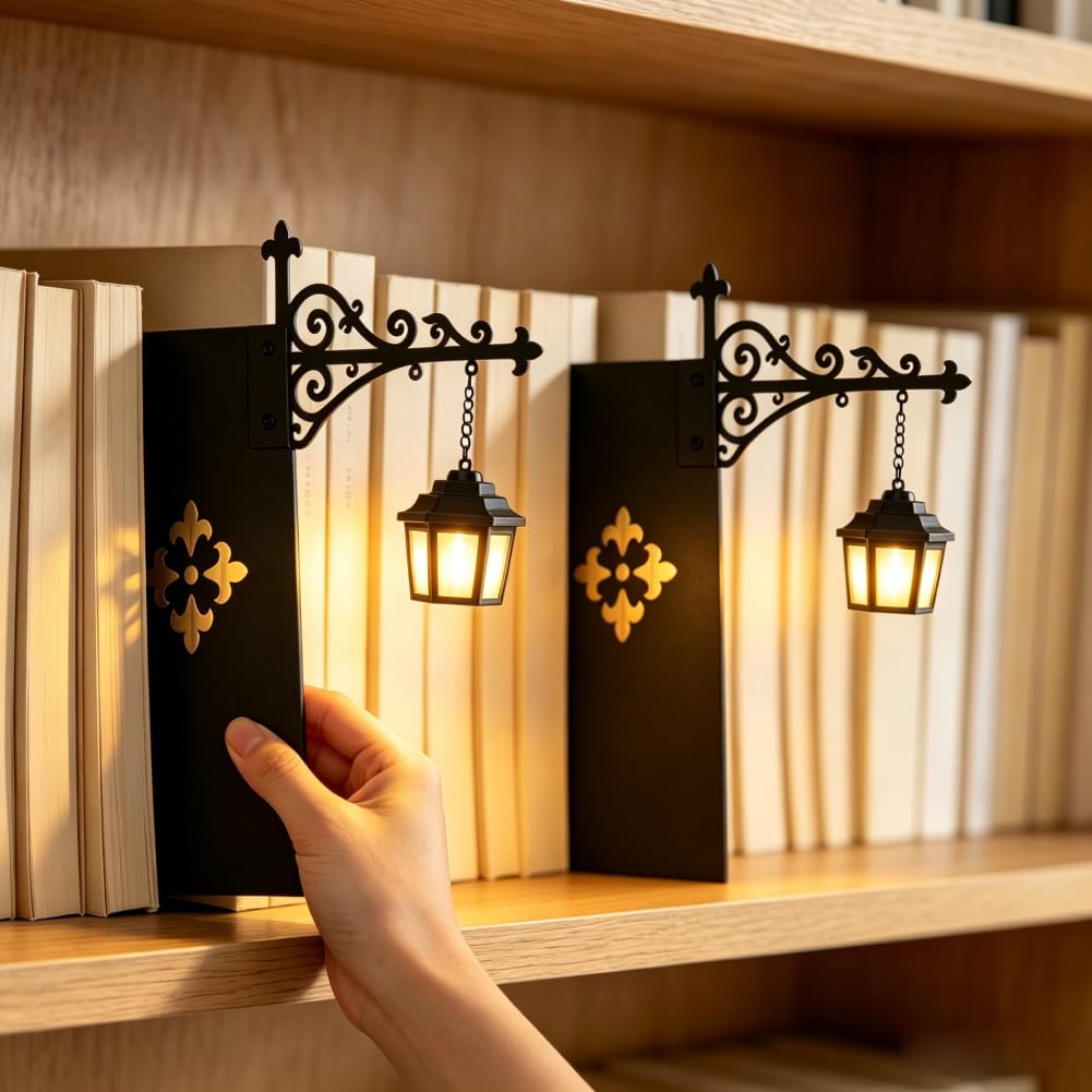 ​Miniature Bookshelf Lantern Lighting, Library Book Nook Light