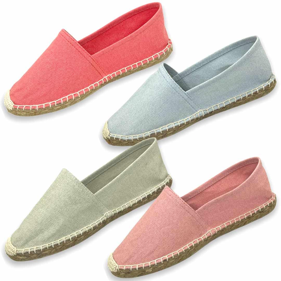 Genérico Alpargatas Boda Lisas Surtidas 4 Colores (Caja de 24 Pares) (Regalo de Bolsita + Tarjeta + Cinta) 35011