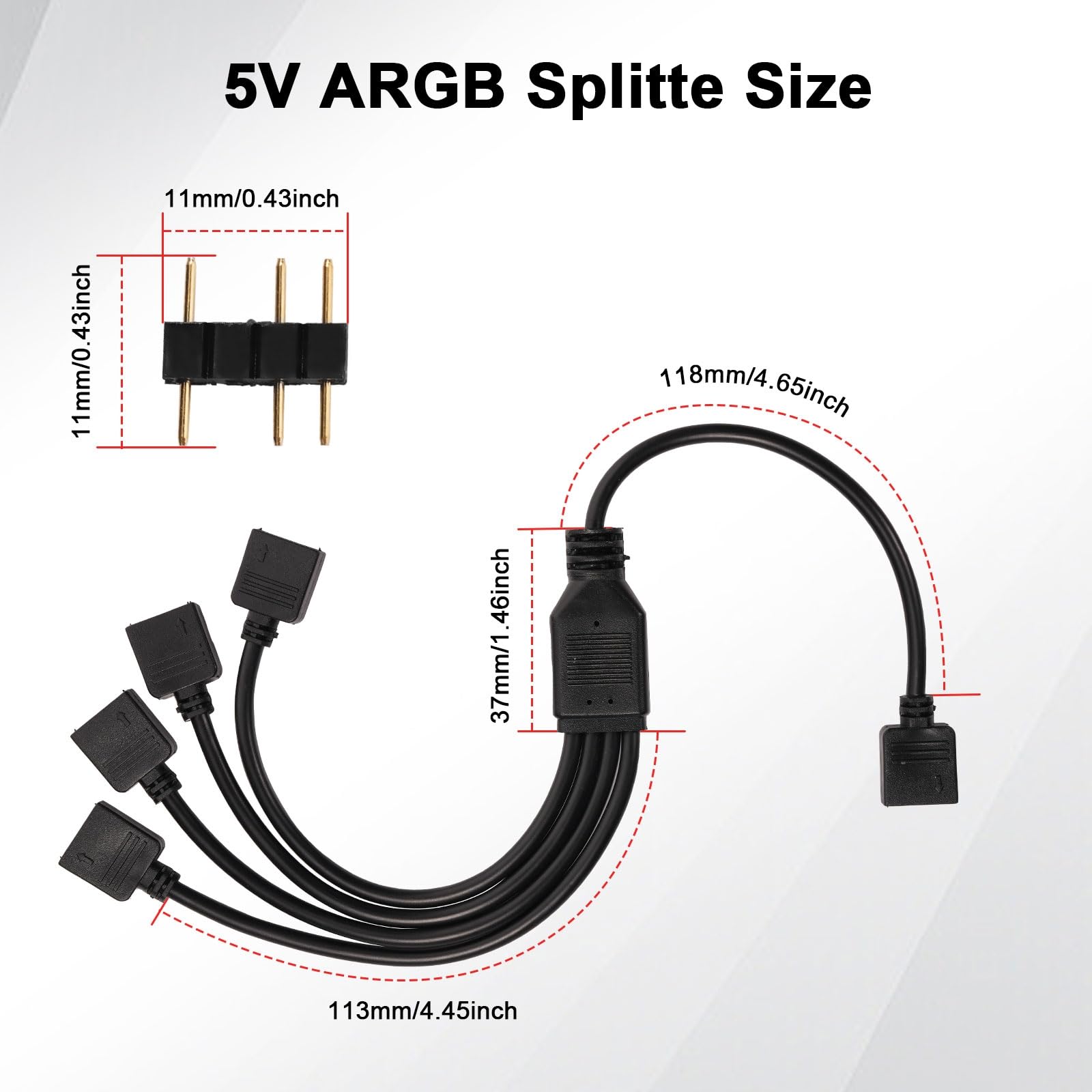 Cavo Splitter da 1 a 2 LED Cavo Divisore striscia LED RGBW Connettore
