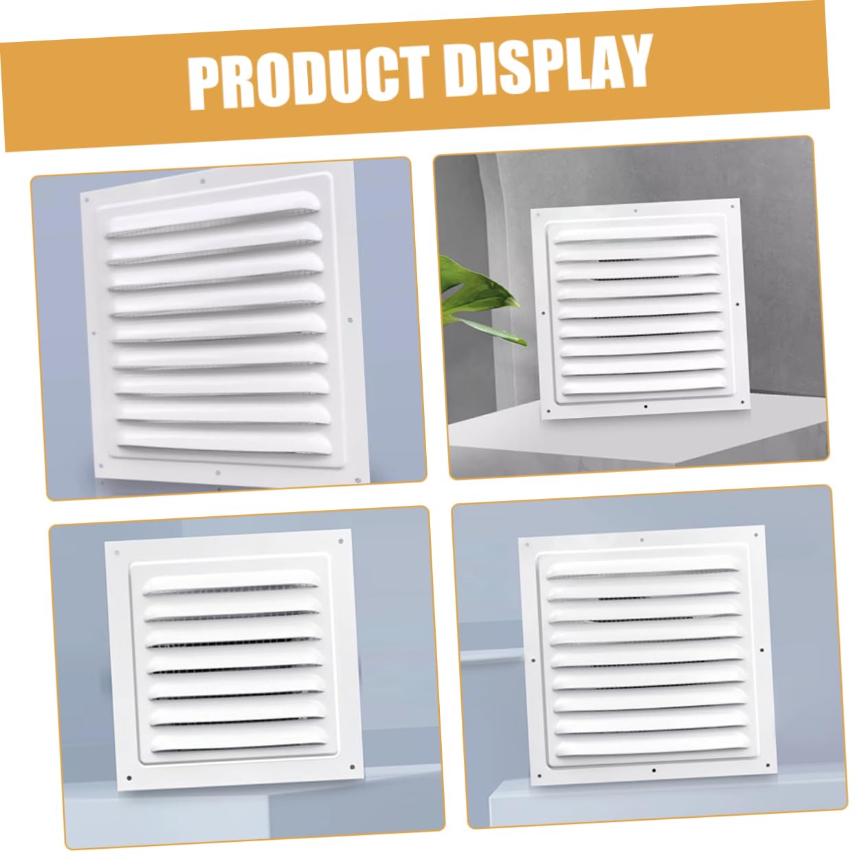 NUOBESTY Griglia di Ventilazione in Lega di Alluminio, 2 Pezzi, Design a Lamelle, Protezione Intemperie per Armadi e Scatole Elettriche | Lega di Alluminio Robusta, Copertura Fessure, per Armadi e Contenitori, Formato Quadrato