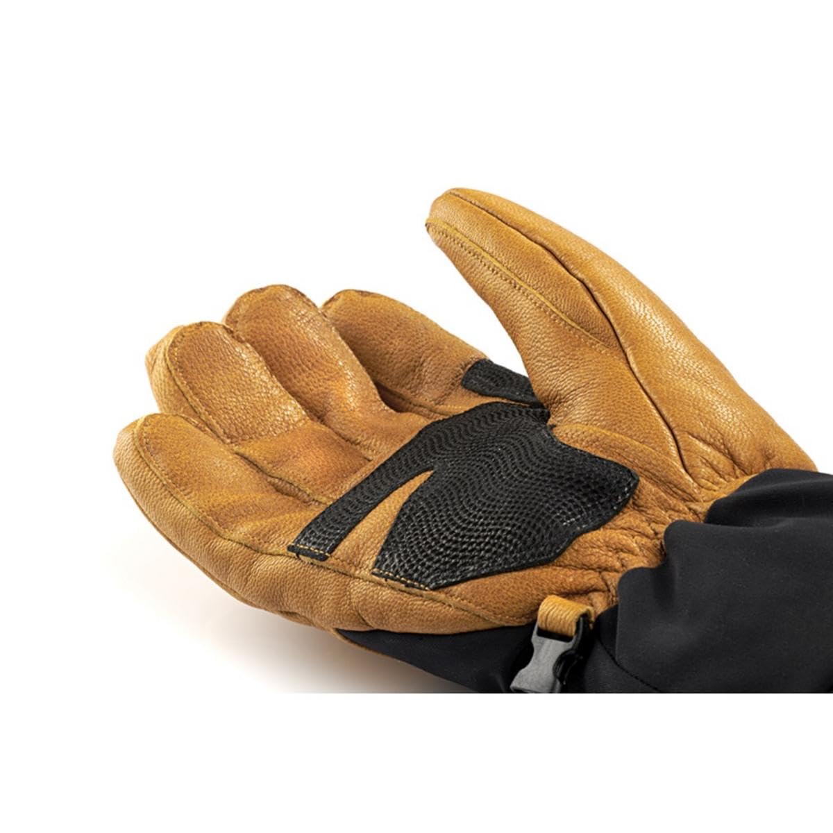 Thermic-shop Podgrzewane rękawice narciarskie dla mężczyzn, freeride, izolacja Primaloft, skóra kozia, 3 poziomy ciepła, rozmiar 8,5
