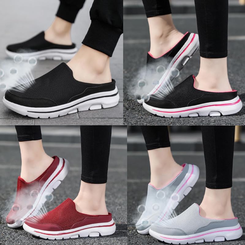 Slip On & Clogs for Womens Mens Light Open Back Shoes Comfort Walking Shoes Breathable Slippers Closed Toe Slides Walking Mules with Indoor Outdoor Anti-Skid Sole for Men and Women2