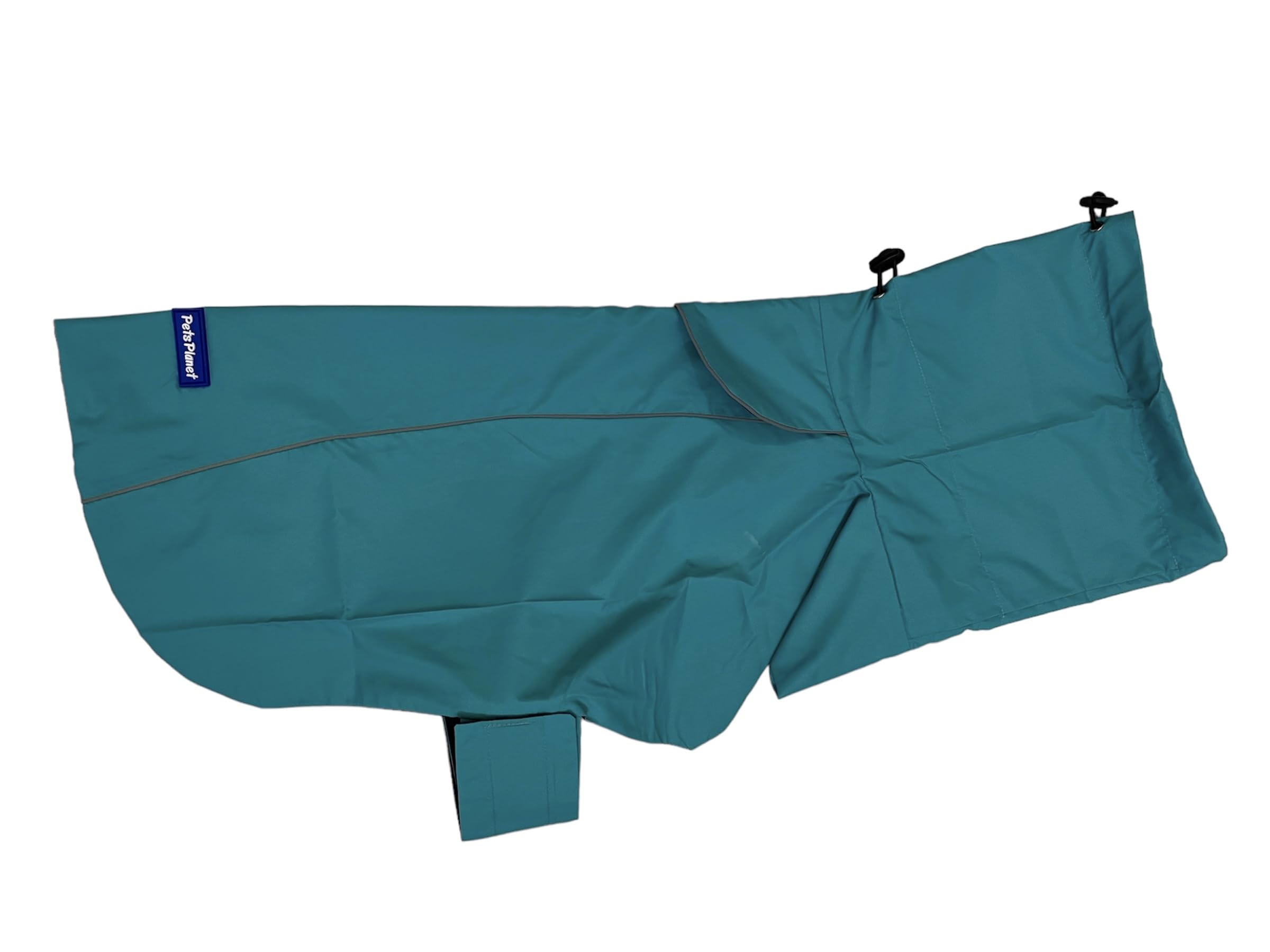 Pets Planet Raincoat for Dogs | Double Layered | Water Resistant | Polyester | for Small, Medium and Large Breed Dogs | Adjustable Waist and Neck | Leash Gap for Walk Time (S, Sky),1 Count 3