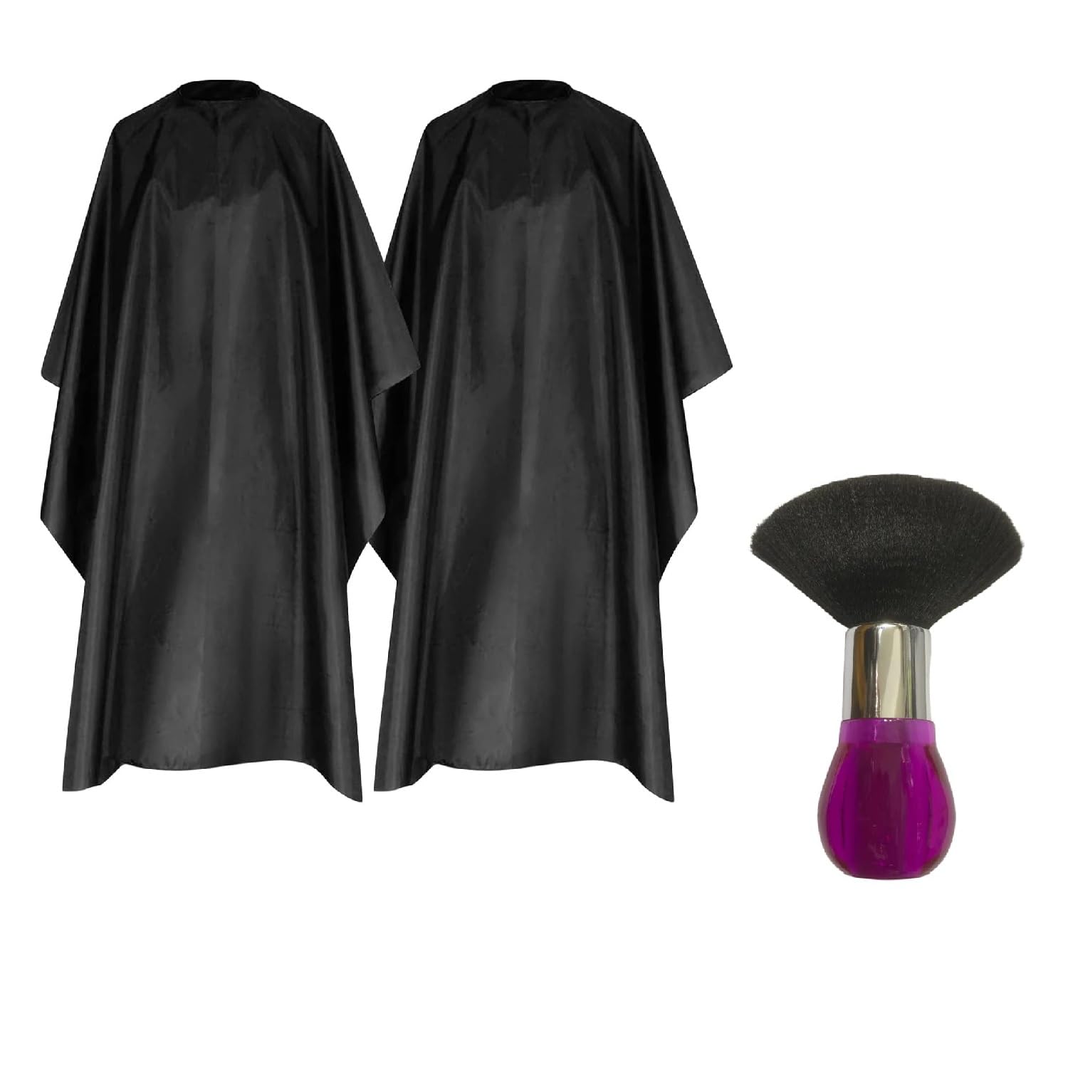 Waterproof Barber Apron with Neck Duster Brush for Hair Cutting Hairdressing Saloon Cape Sheet for Men-image-4