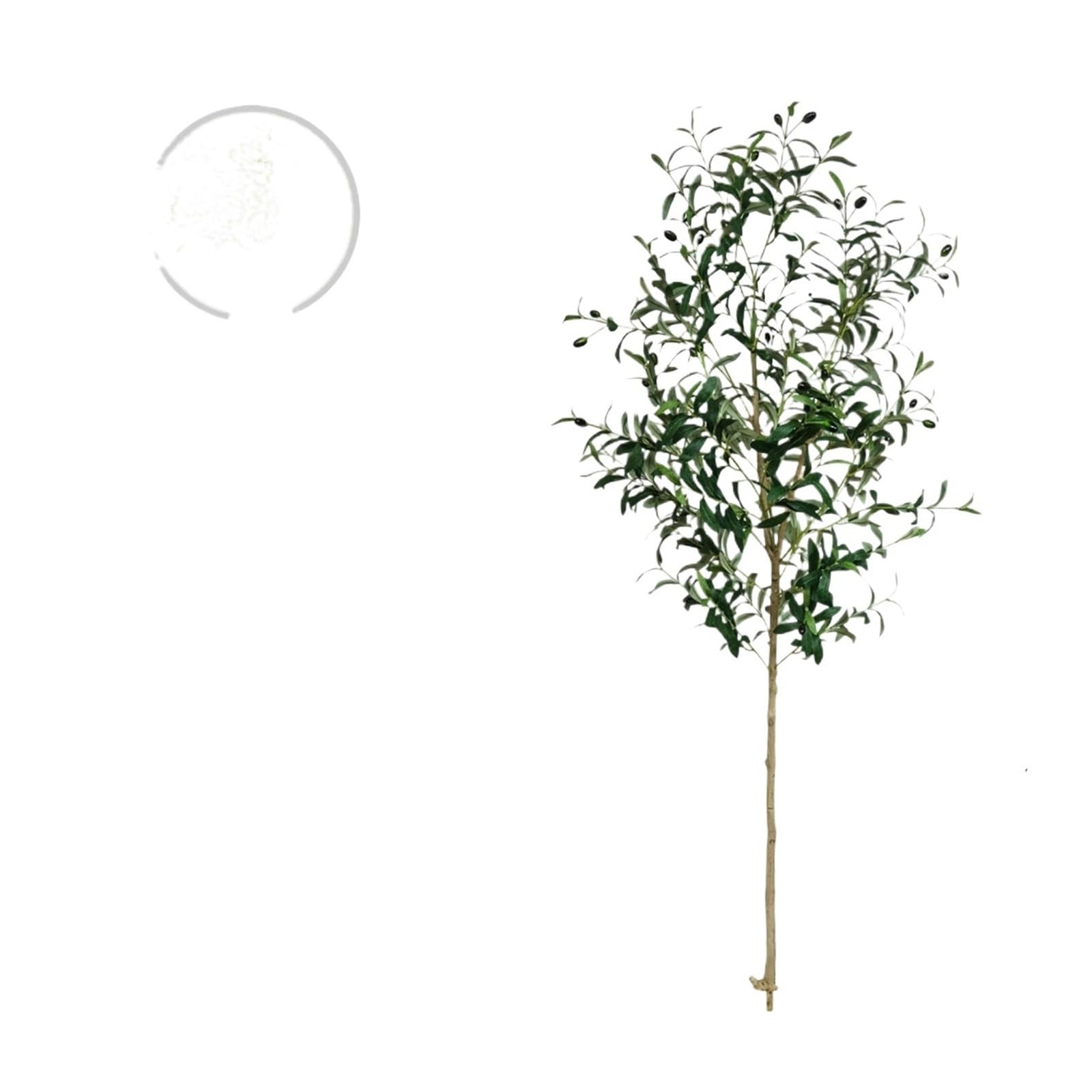 Künstliche Tannenzweige 120–180 cm künstlicher Olivenbaumzweig ohne Topf, Moderne minimalistische Kunstpflanze for Hausgarten, Wohnzimmer, Balkon, Geschäfte, Dekoration(180cm)