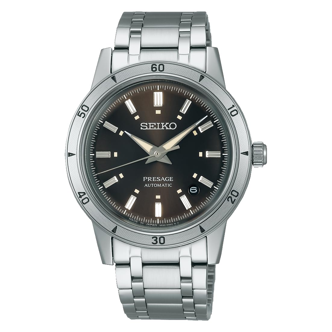 PRESAGE(プレザージュ)Seiko Watch PRESAGE Style 60's Mechanical Men's, Model: Elegant yet Rugged/ Case: Silver / Dial: Brown, Bracelet Type