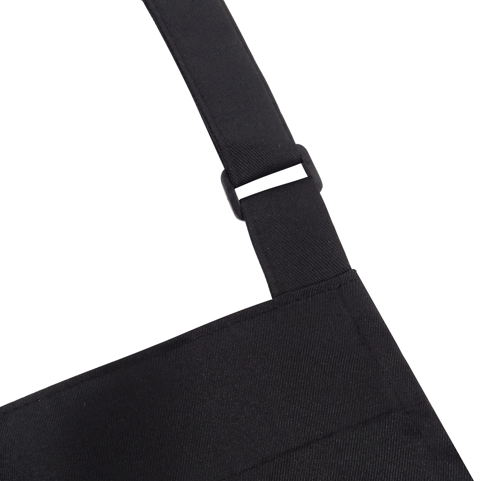 ATROPOS Paquete de 2 delantales de cocina ajustables negros resistentes a las gotas de agua con 2 bolsillos para hombres y mujeres, apto para cocina y barbacoa al aire libre (35.8 x 26.8 pulgadas