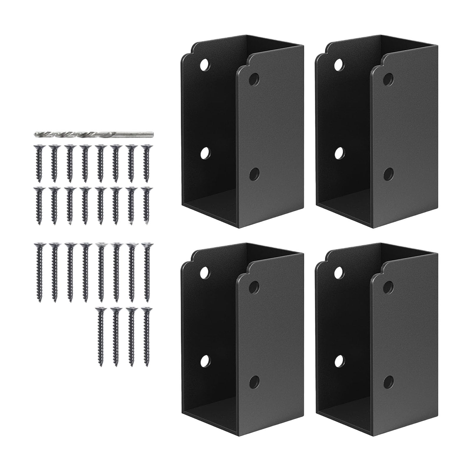 Jiingekk Multicolor 4Pcs Deck Railing Bracket Connector Stair Fence Rails Brackets Deck Hardware For Enhances Stability And Enduring Stair Fence Rails Brackets