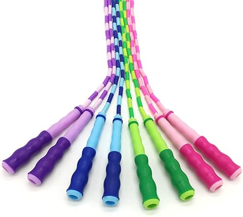 Miniatura 3 de Cuerda de saltar suave con cuentas para niños, hombres y mujeres, enredo, segmentada libre, cuerdas de saltar para entrenamiento de fitness,