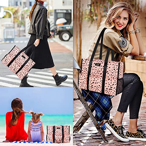 Image of IBFUN Utility Tote Bag with 24 Pockets, Large Teacher Tote for Women with Laptop Compartment, Travel Tote Bag with Zip Top