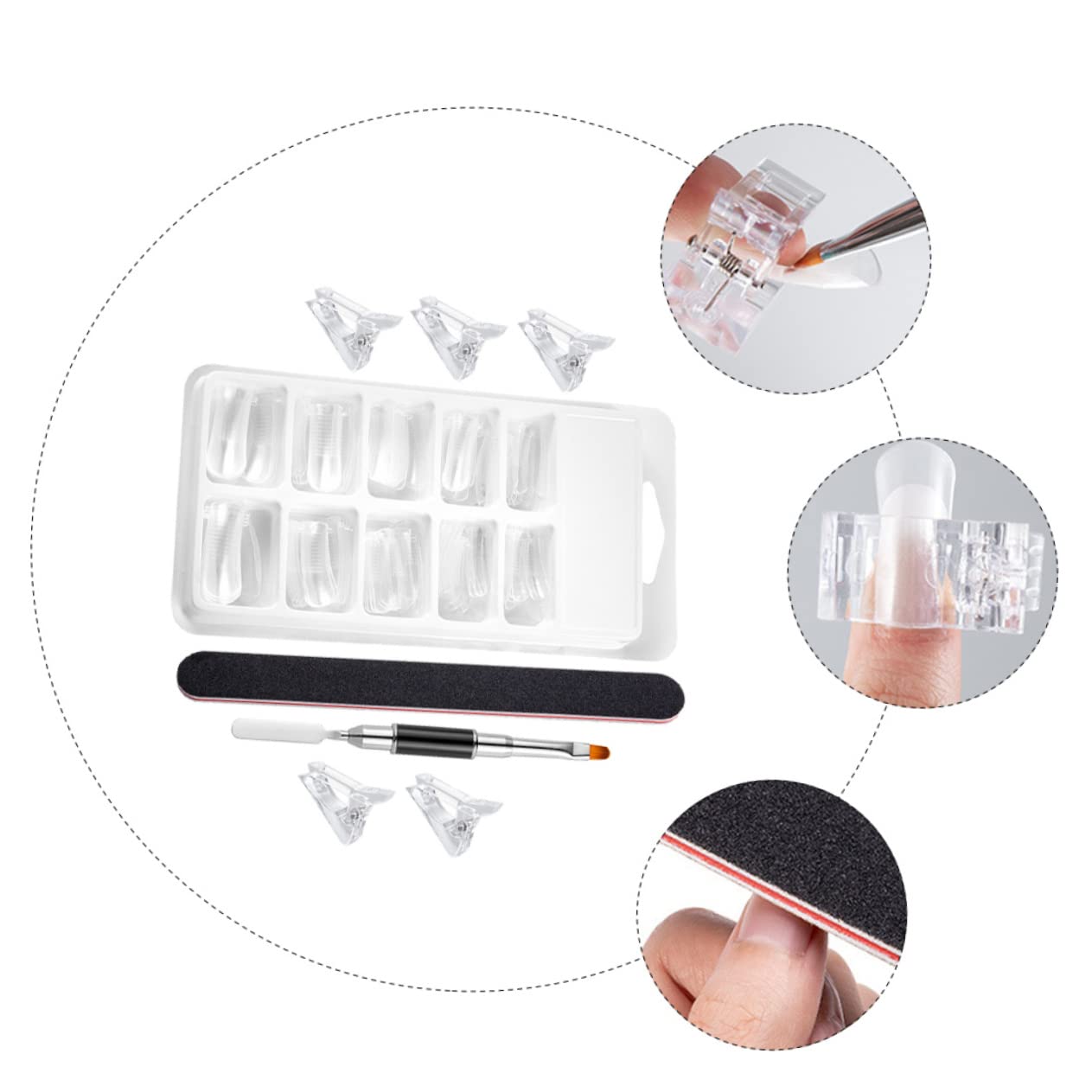 FRCOLOR 3sets Per Manicure e Unghie Extensibili Kit Con Mold Per Unghie Lucidatura Per Nail Art