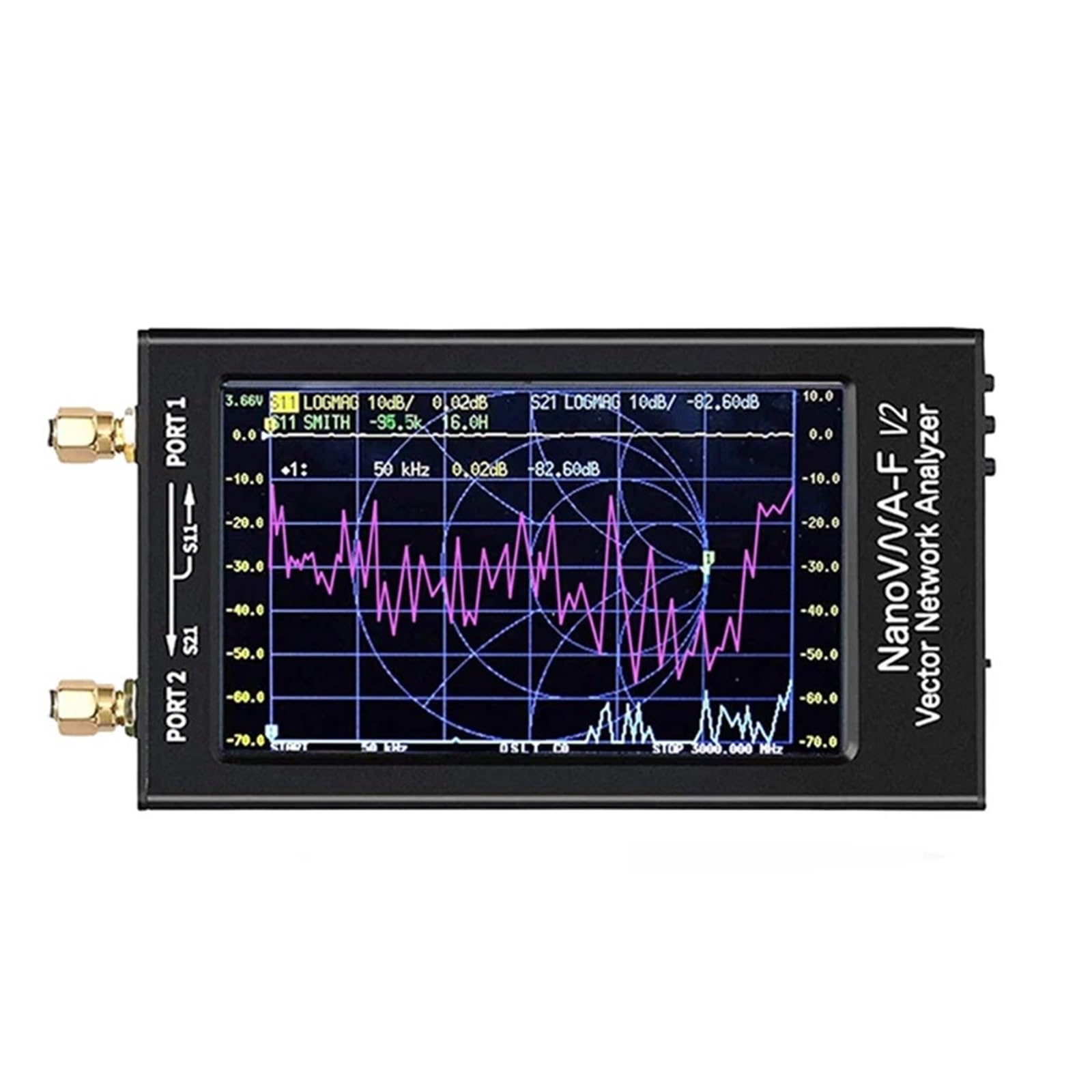Analizador de red, Analizador De Red Vectorial 4,3 Pulgadas 50 KHz-3 GHz HF VHF UHF VNA