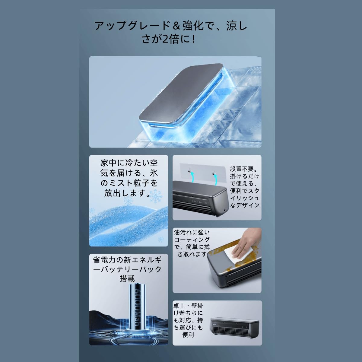 Amazon.co.jp: ryouya[2026 新モデル] ポータブルエアコン、冷却ファン