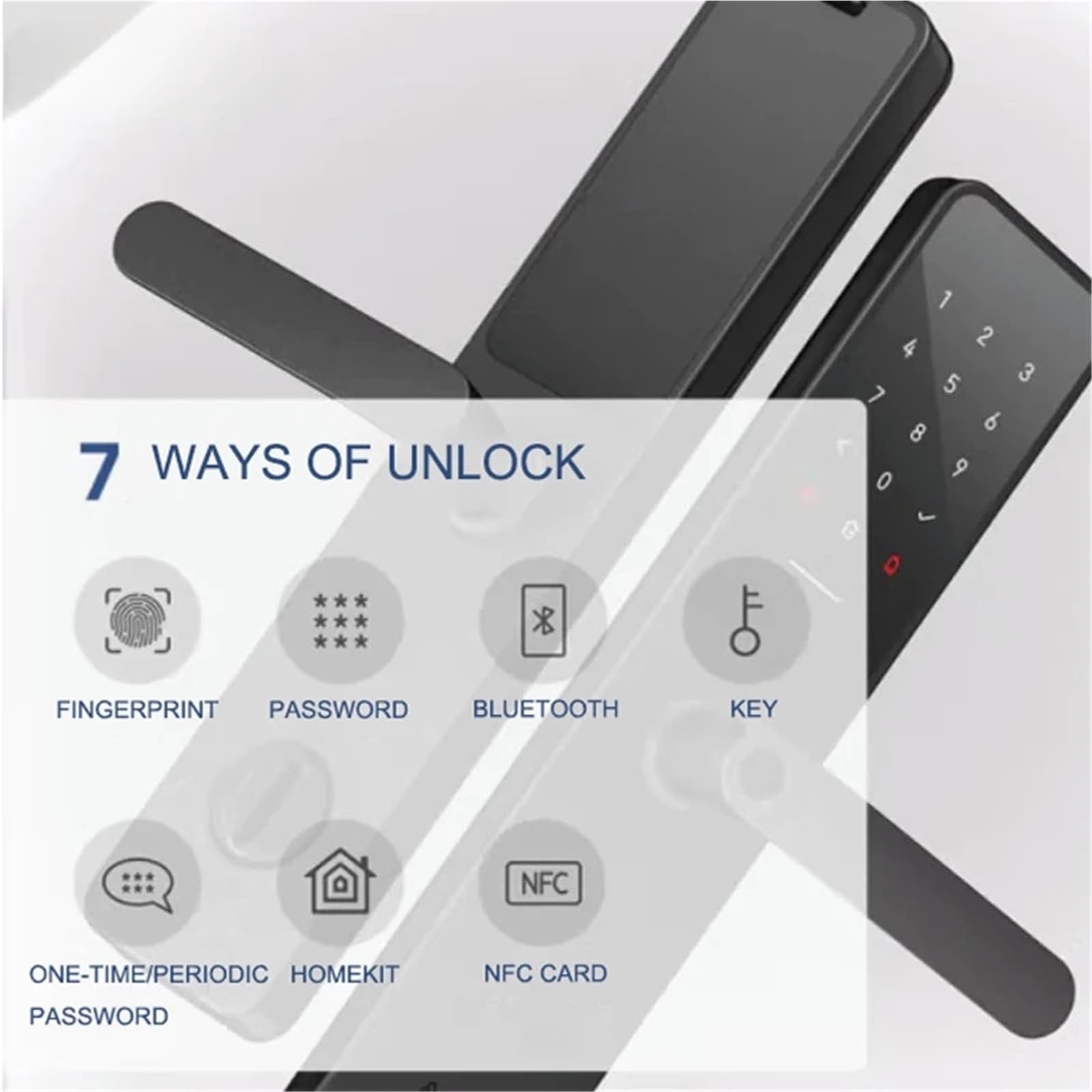 Serratura intelligente, Smart Door Lock A100 Pro Blocco impronte digitali APP Bluetooth Password NFC