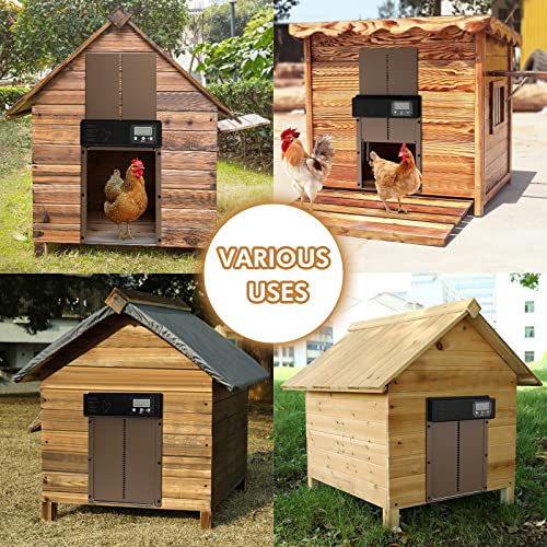 Pliwier Automatic Chicken Coop Door, Remote Control, Opener With Timer, Battery Powered Lcd Screen, Evening And Morning Delay, Aluminum Chicken Coop Door For Poultry #TOP7
