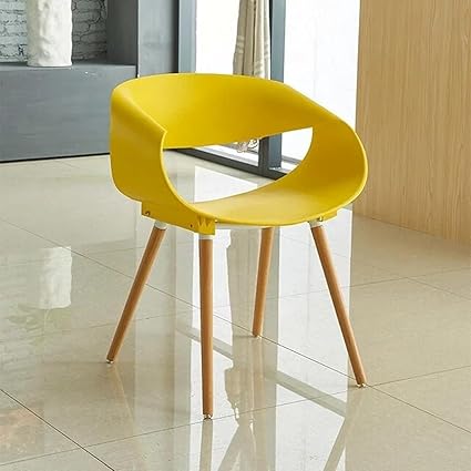 My Art Design - Modern Iconic Designer 1 (One) Chair for Your Home Cafe Office (Yellow)