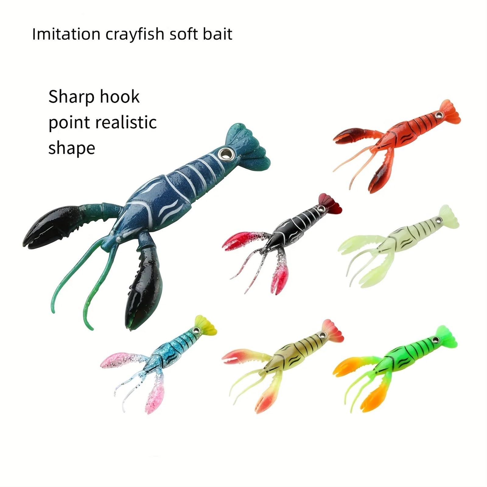 9.5 cm 1 pièces leurre de pêche à la crevette Souple bionique écrevisse appât Souple matériel de pêche