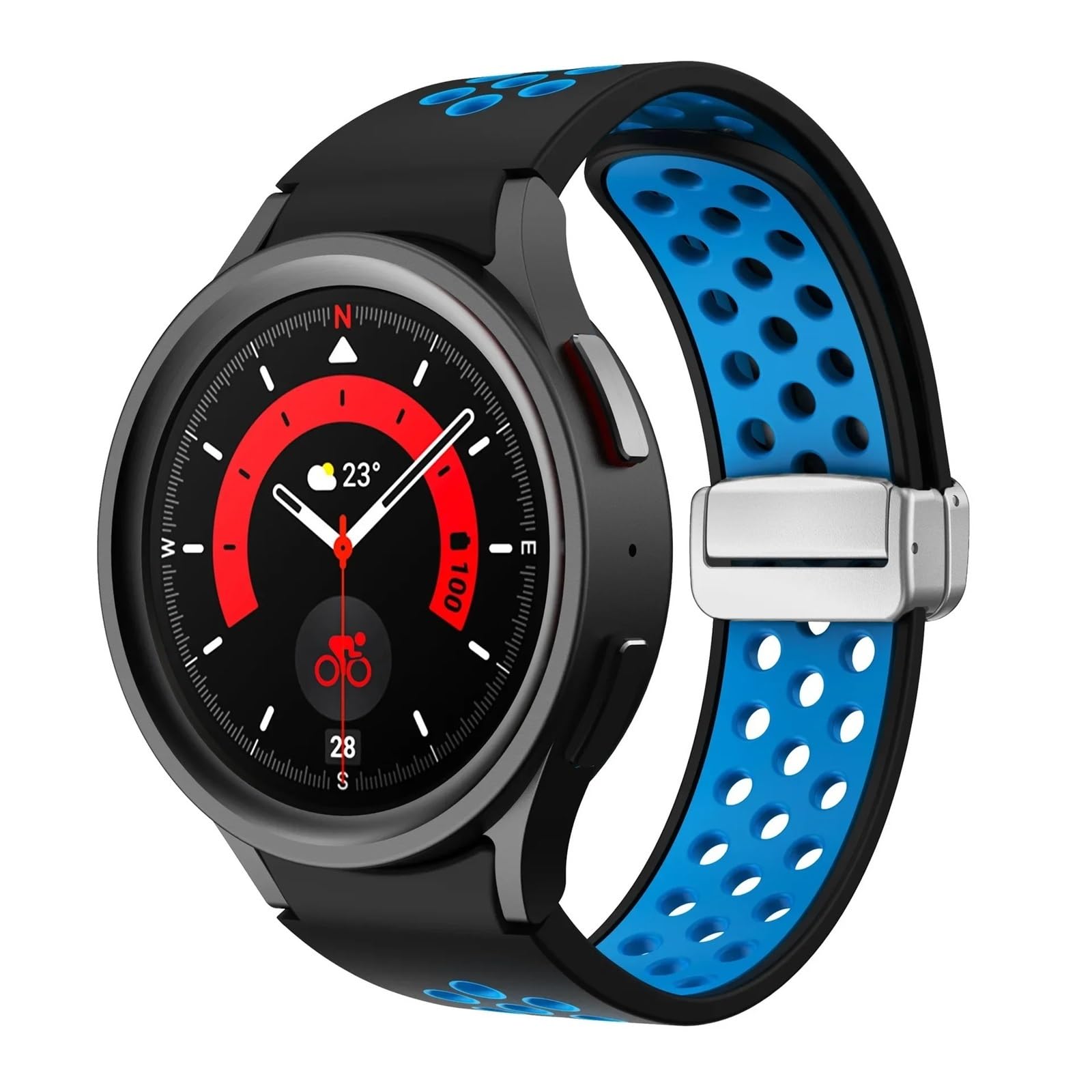 Bracelet en Silicone pour Samsung Galaxy Watch 6 Classic 43mm 47mm 5Pro 45mm, bracelet à boucle magnétique pour Galaxy Watch 6 5 4 40mm 44mm