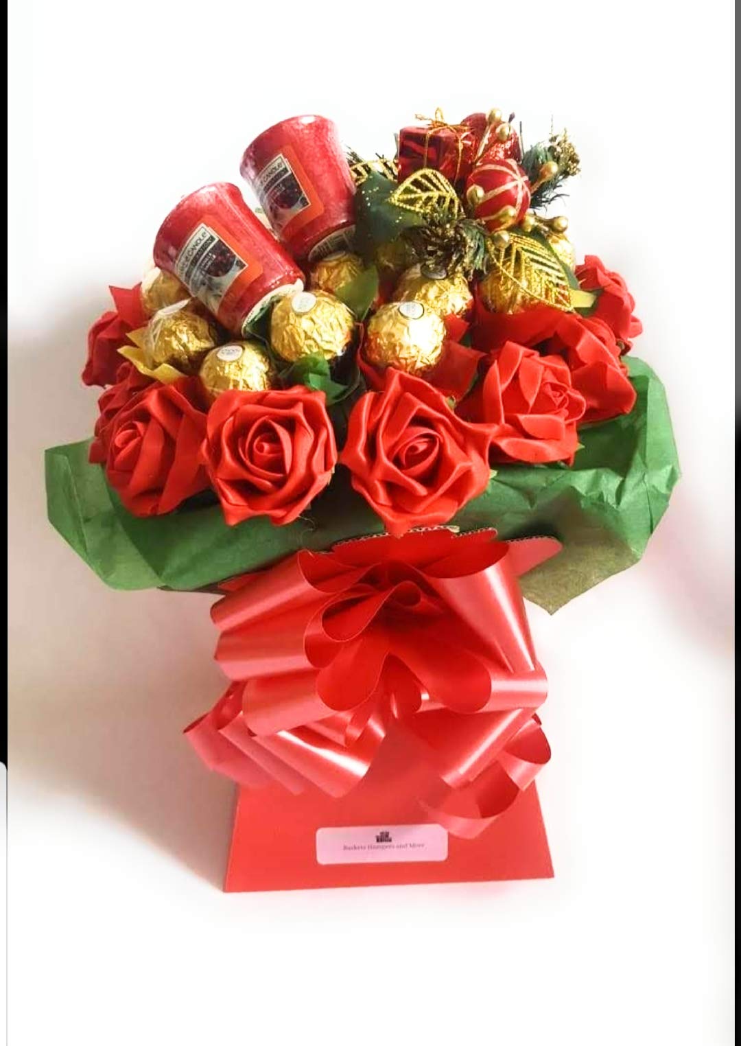 Christmas Chocolate Bouquet & Candles Christmas bunch - Sweet Gift Hamper